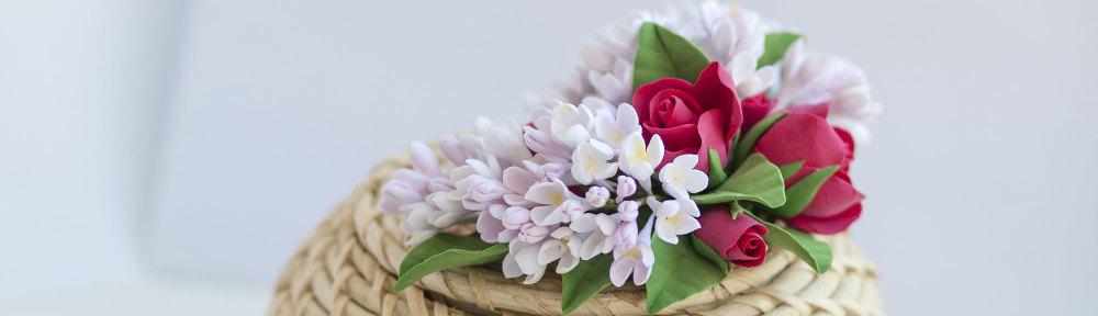 Сирень из зефирной глины